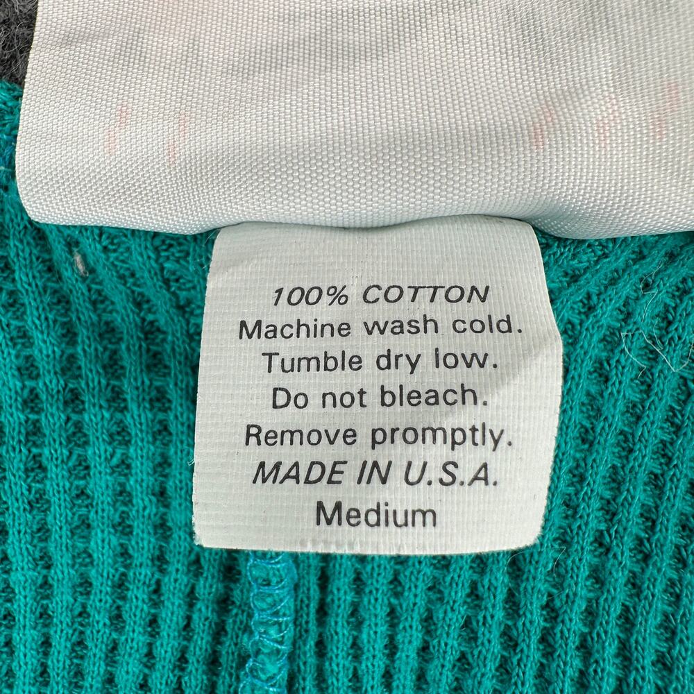 Vintage Florida Souvenir Teal Knit Romper Gator Creek Made in the USA Medium - Picture 8 of 8